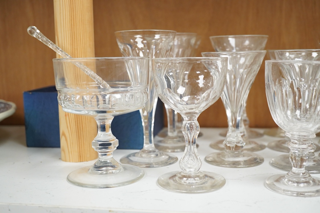 A group of Victorian and later glassware